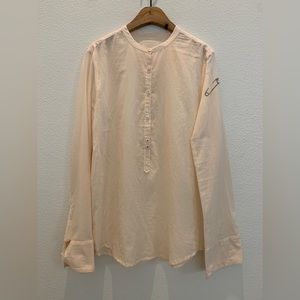 Zadig & Voltaire Cream Half Button-up Shirt